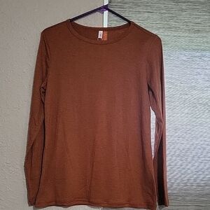 Sherosa Orangr/Brown Long Sleeve Top